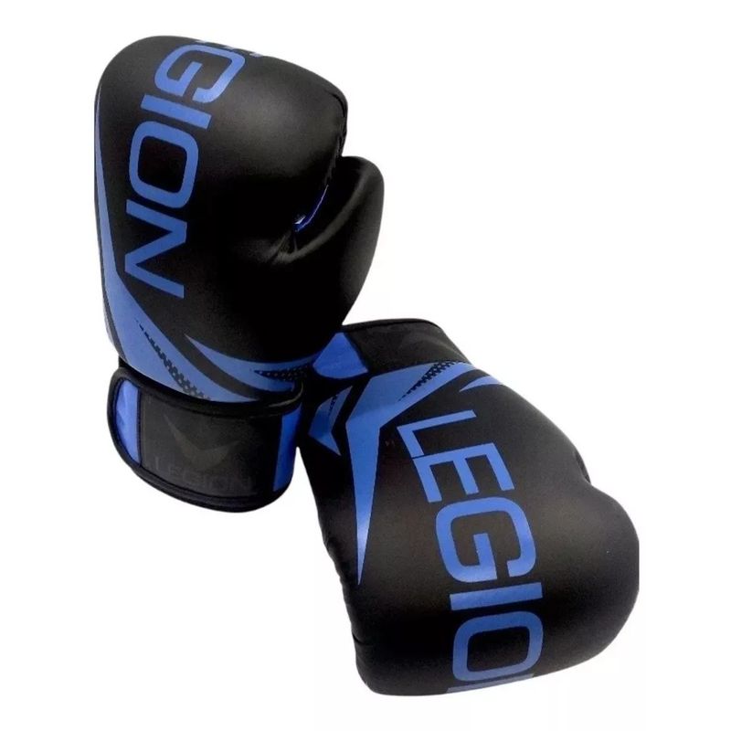 LEGION - Guantes Boxeo  Legion 12 Onzas Negro Azul
