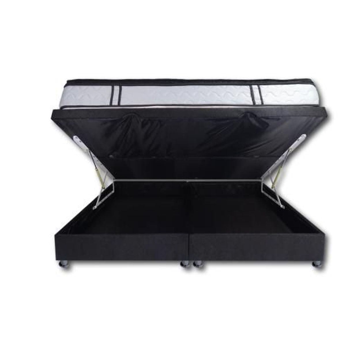 PRODESCANSO - BASE CAMA BAÚL EN MICROFIBRA DE PRODESCANSO - SENCILLA NEGRO