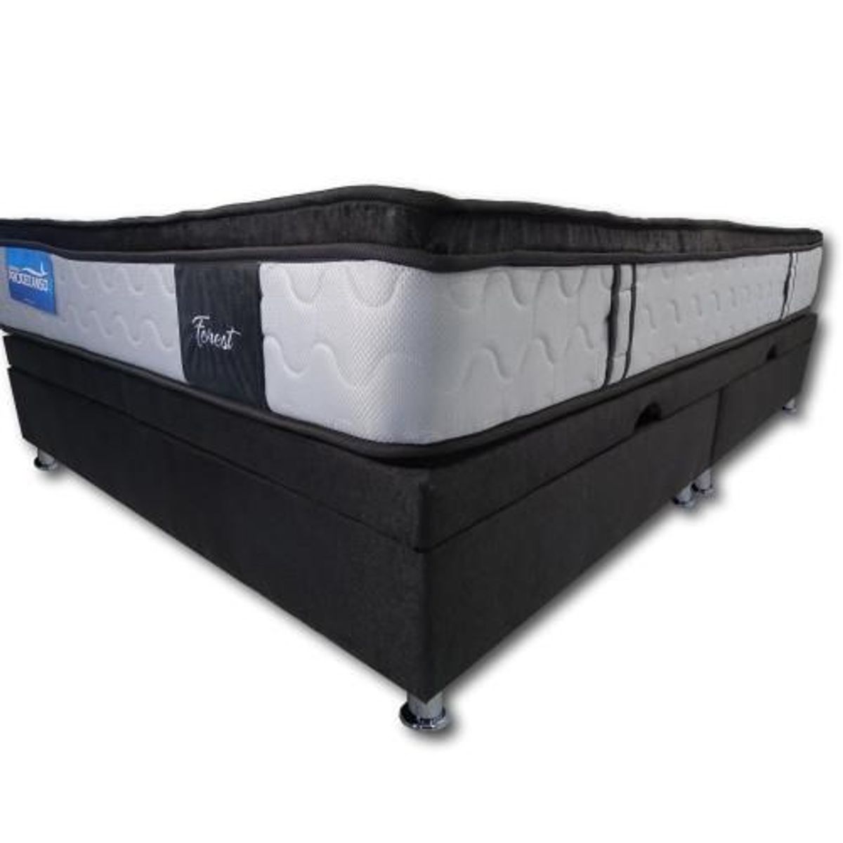 PRODESCANSO - BASE CAMA BAÚL EN MICROFIBRA DE PRODESCANSO - SENCILLA NEGRO