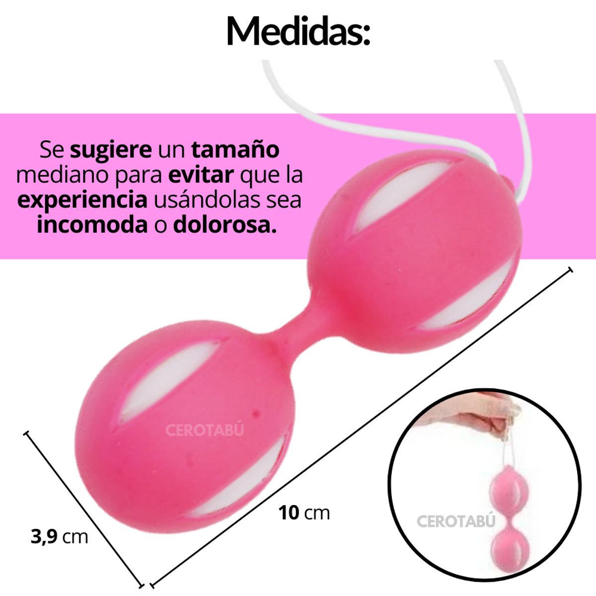 GENERICO - Bolas Chinas Vaginales Kegel Con Peso Vibración En Silicona