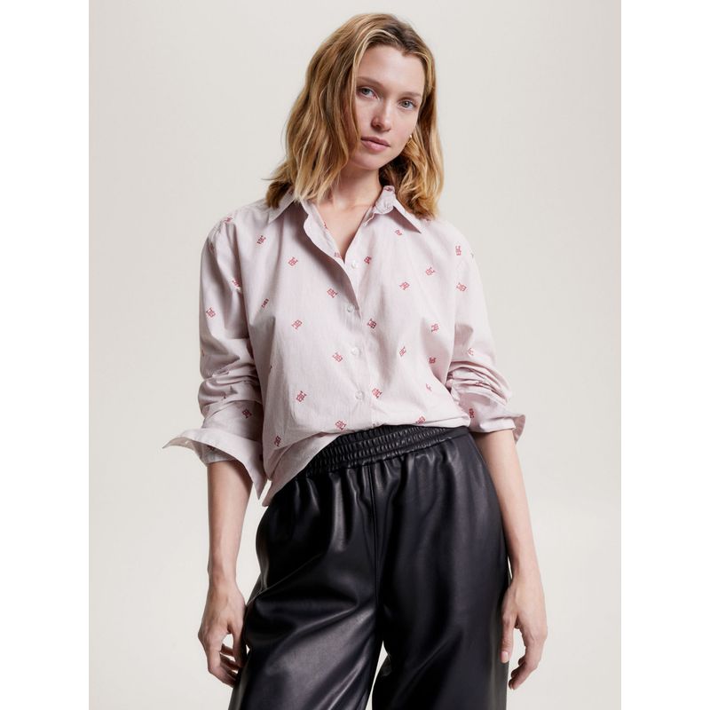 TOMMY HILFIGER - Camisa De Rayas Ithaca Con Monogramas Th Tommy Hilfiger