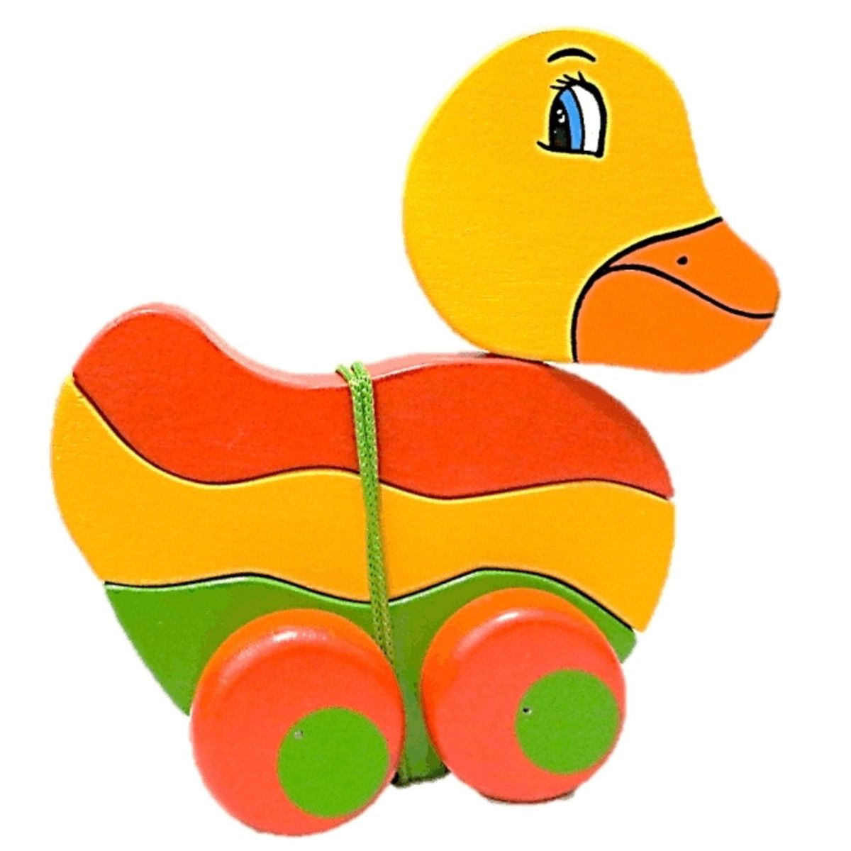 MAFEGO - Animal de ensartar con ruedas Pato Mafego MFG 1007-3