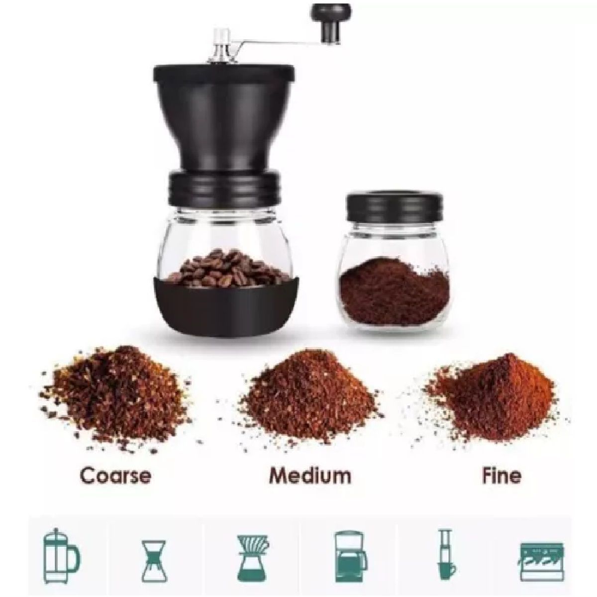 MUNDO BEBE - Molino Manual De Café En Vidrio.