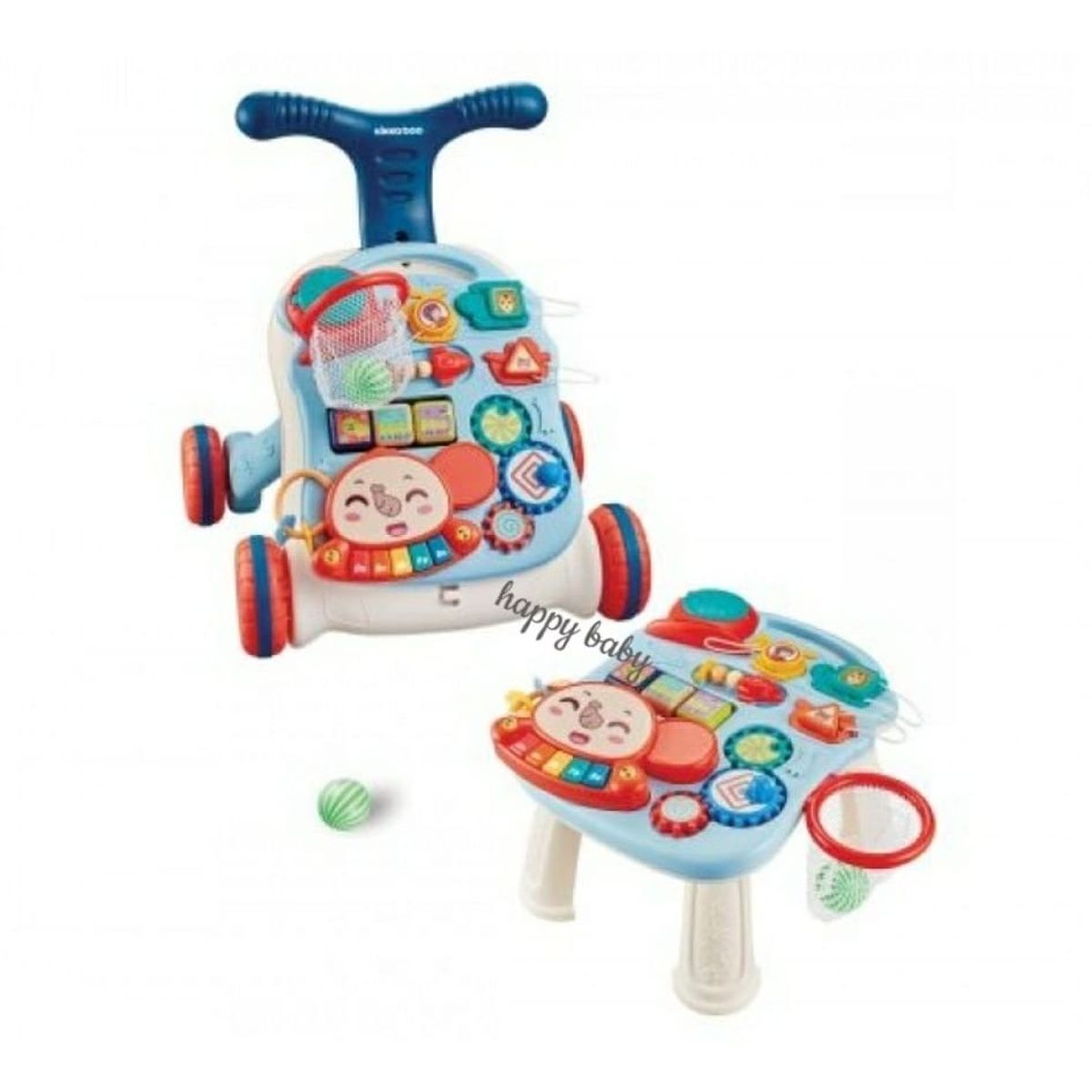 TOYNG - CAMINADOR + MESA INTERACTIVA PARA BEBES COLOR AZUL
