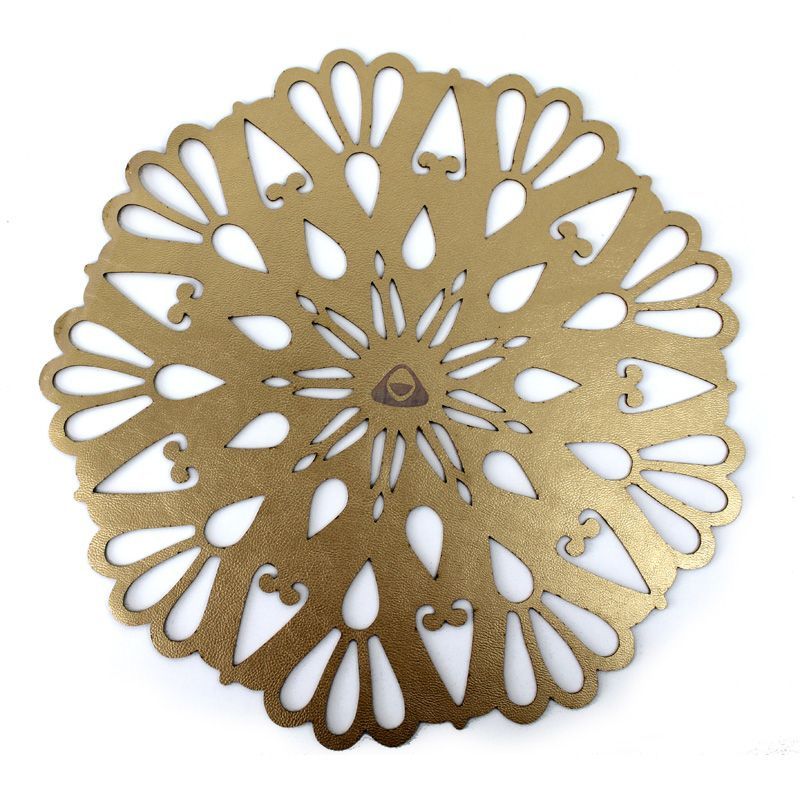MYARKA LATINA - Individuales Doble faz  x 4 unidades Myarka  Flowers Dorado / Oro Rosa