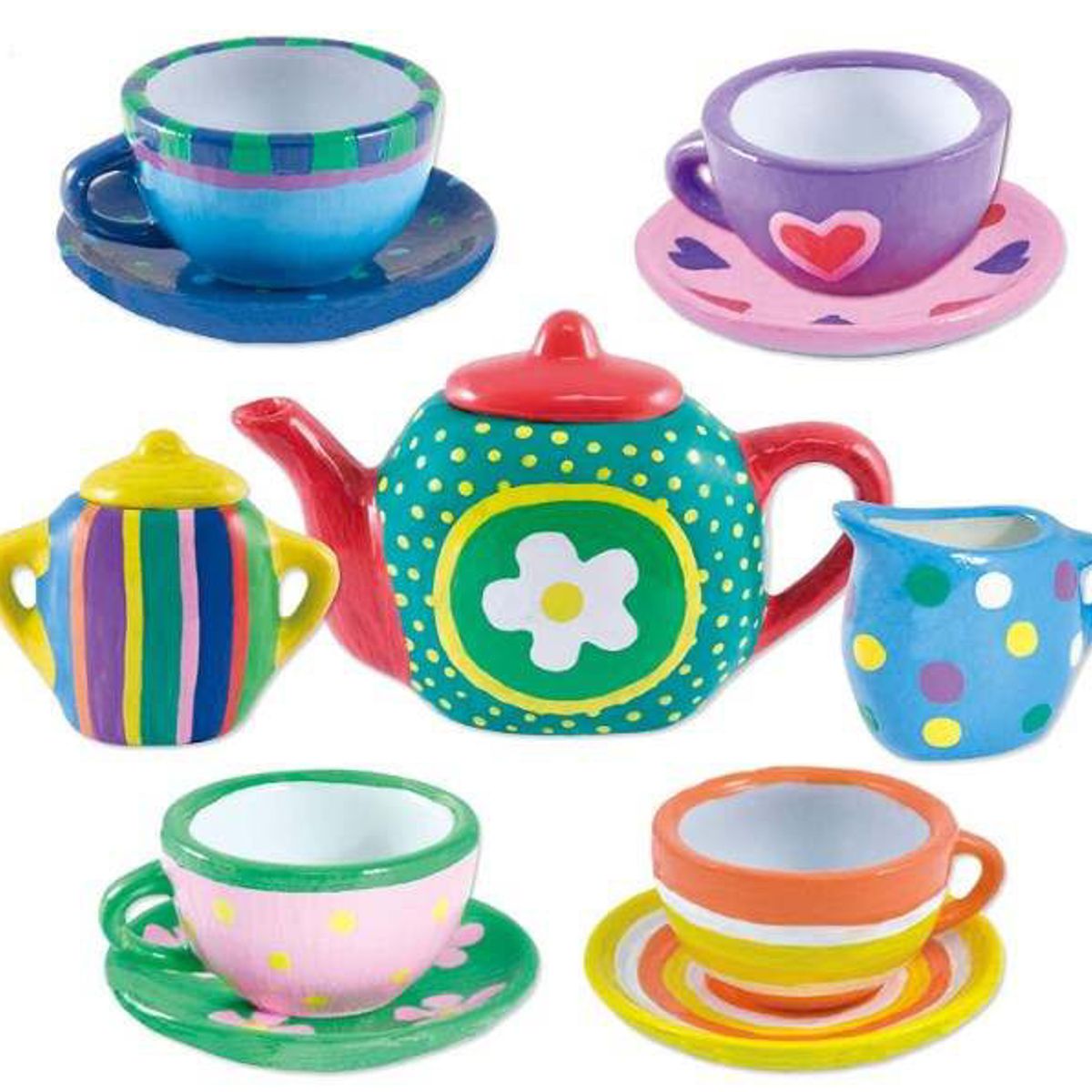 GENERICO - Set De Te Para Pintar Niños Juguete 9 Piezas