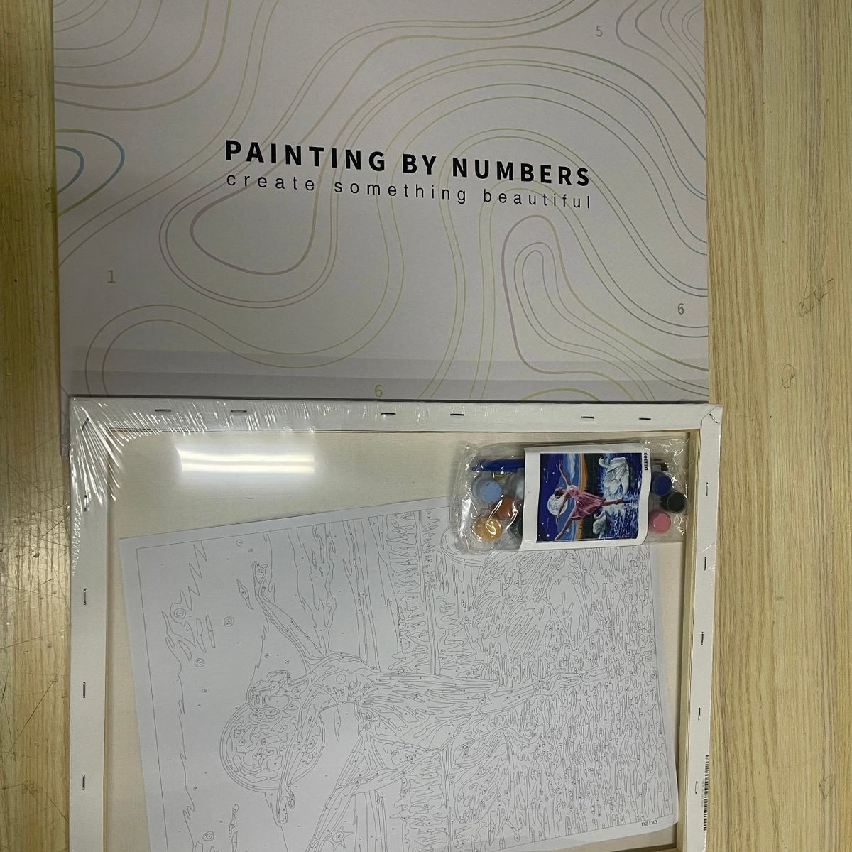 AGUGU STORE - Kit Para Pintar Por Números Lienzo 50x40cm