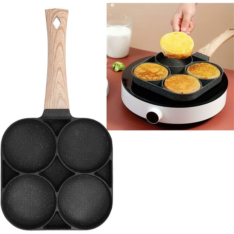 GENERICO - Sartén Antiadherente Para 4 Huevos, Arepas Y Pancakes
