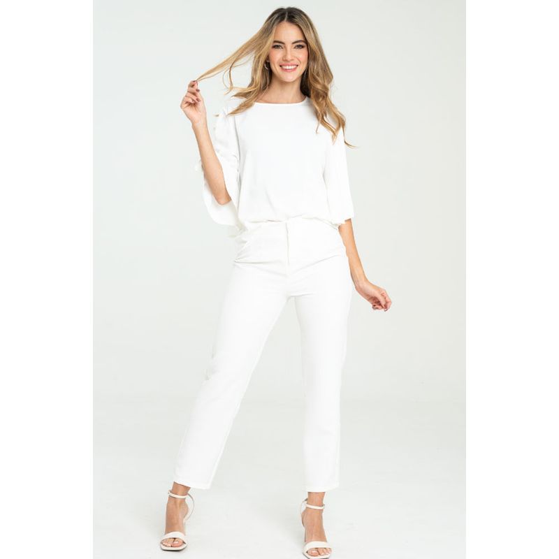 RAGGED - Pantalon essential zafiro Blanco crudo Ragged