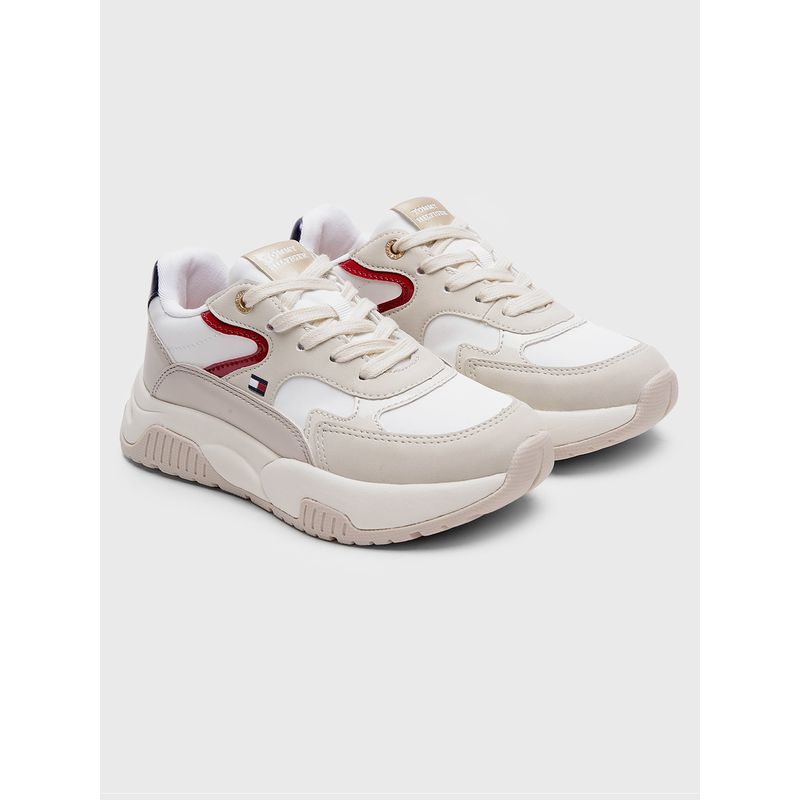 TOMMY HILFIGER - Tenis Beige Con Logo Para Niña Tommy Hilfiger