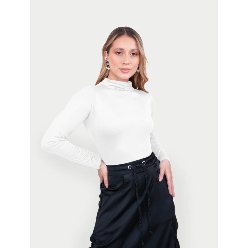 MOLGOA - Body Para Mujer Cuello Medio Blanco - Cleo Blanco