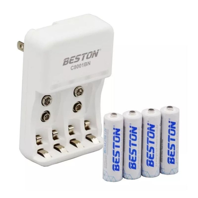 BESTON - Baterías Pilas Recargables Aa 2700 Mah Beston + Cargador 10p