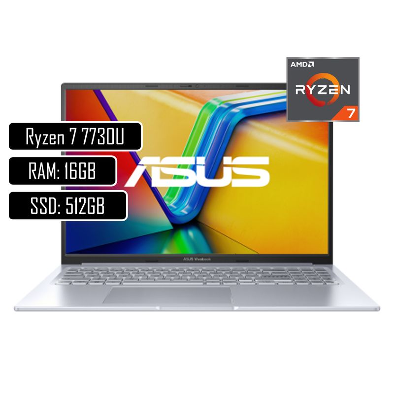 ASUS - Portatil Asus M1502 AMD Ryzen 7-7730U Ram 16gb Ssd 512GB- 15.6