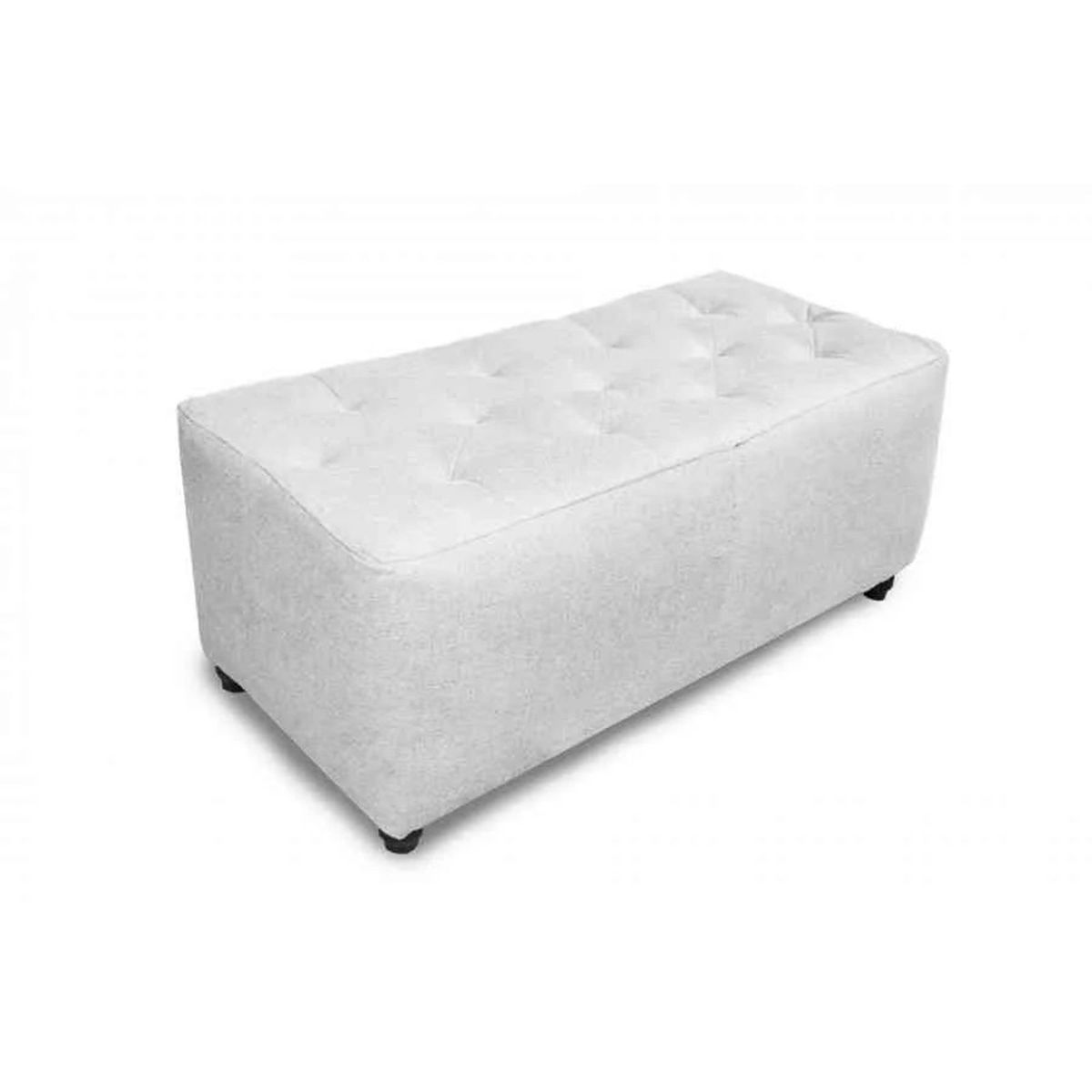 MAGIC CLASS - PUFF RECTANGULAR CAPITONEADO MICROFIBRA BLANCO