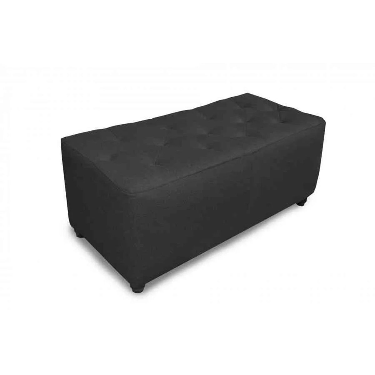 MAGIC CLASS - PUFF RECTANGULAR CAPITONEADO MICROFIBRA NEGRO