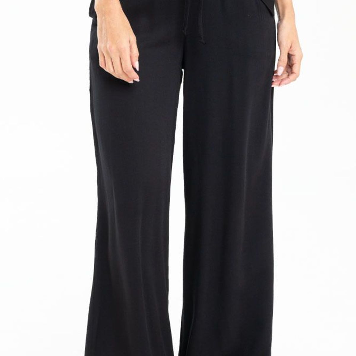 RAGGED - Pantalon ancho chalis Negro Ragged
