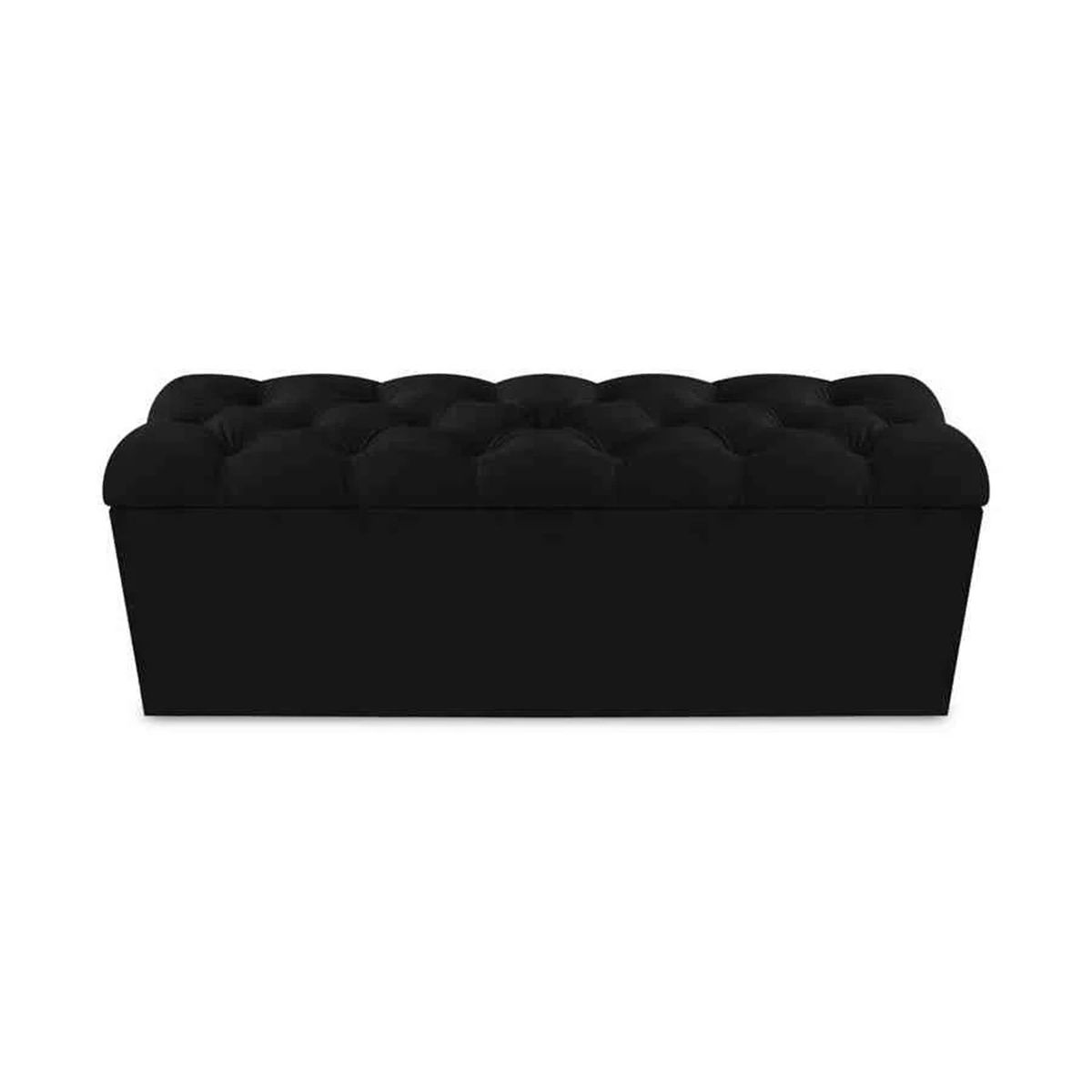 MAGIC CLASS - PUFF BAÚL ZAPATERO DIAMOND 70X50X40 ECOCUERO NEGRO