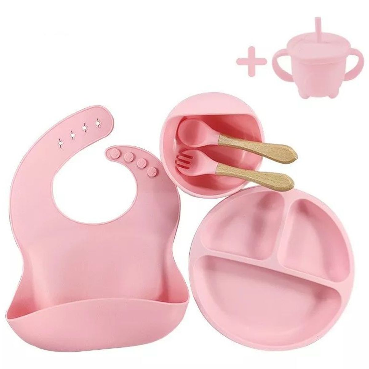 GENERICO - Kit Vajilla Silicona Bebé: Platos Niño, 6 Piezas