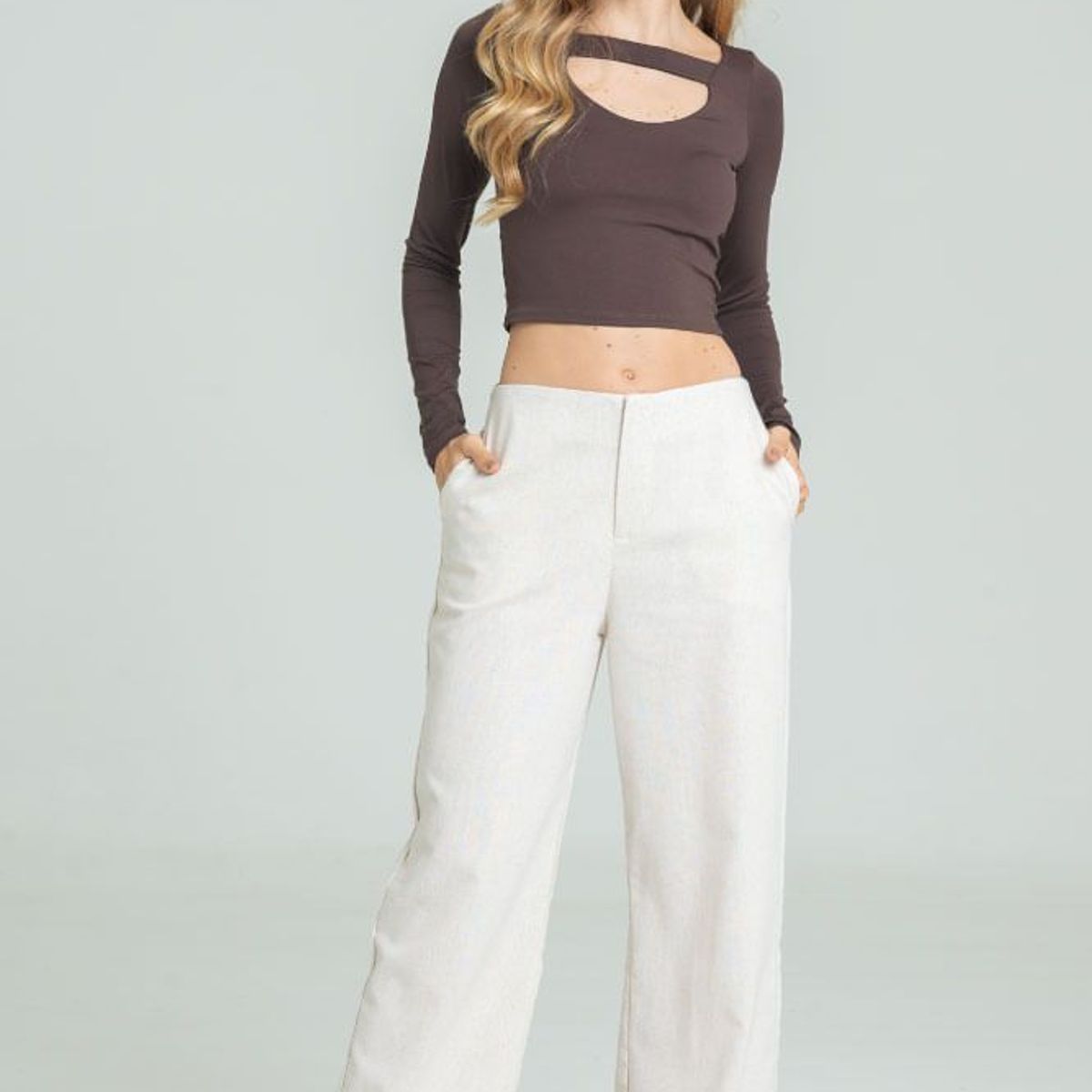 RAGGED - Pantalon lino Beige medio Ragged.