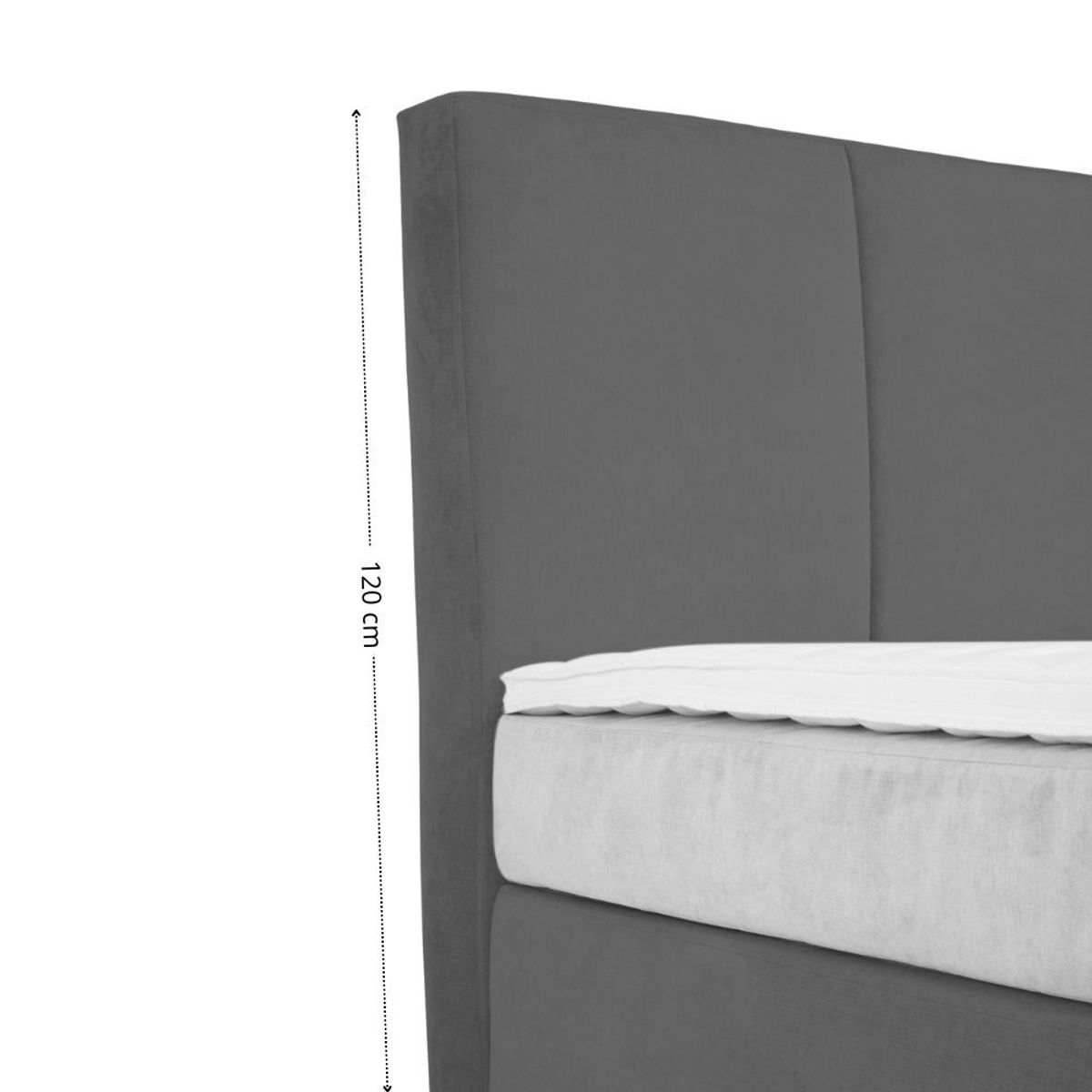 EKONOMODO COLOMBIA - Colchon Doble Pillow + Base Cama + Espaldar Pretty Gris Pla 120X190 Cm