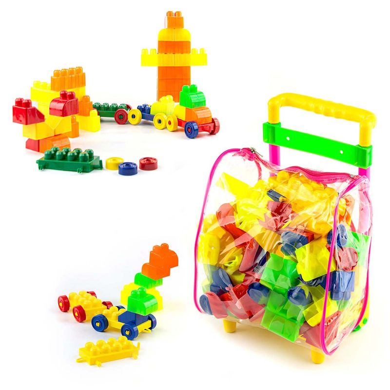 ENERGY PLUS - Set Didáctico niños Bloks X80 Pzas+ Maletero X65 bloques
