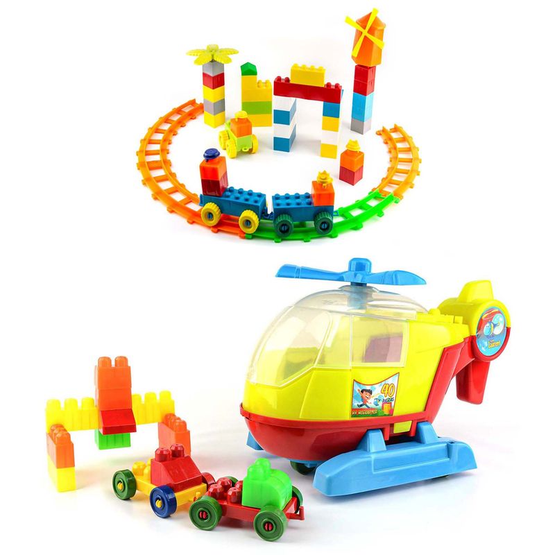 ENERGY PLUS - Granja + Helicóptero Armatodo Didáctico Familiar 130 Pzas