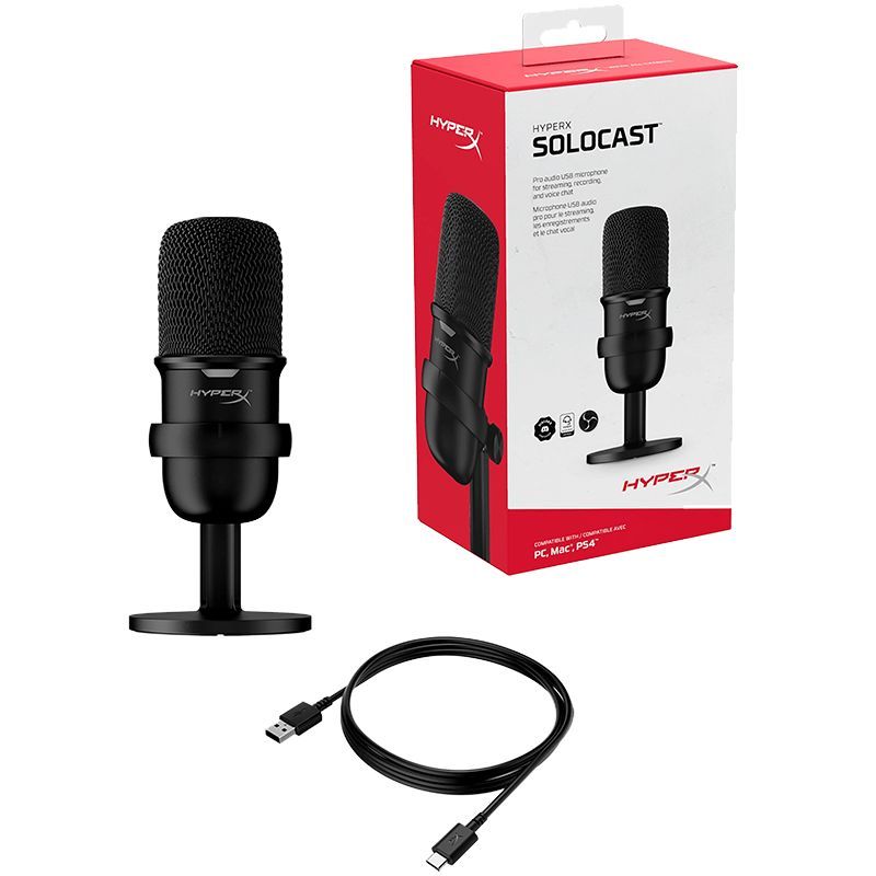 HYPERX - Micrófono Streamer HyperX SoloCast Negro