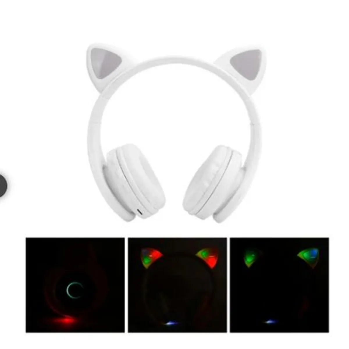 GENERICO - DIADEMA NIÑAS AUDIFONOS BLUETOOTH OREJAS GATO LUZ RGB OMC-283