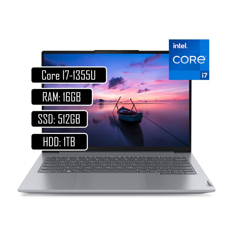 LENOVO - PORTATIL Lenovo V14 - Intel Core I7-1355U  - 16Gb DDR4 - 512GB SSD - 1TB HDD 14
