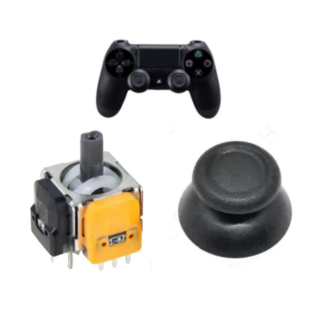 GENERICO - Joystick Magnetico Anti- Drift + Capucha Compatible Con Ps4