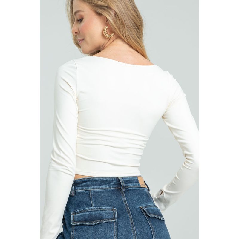 RAGGED - Crop top outta Marfil Ragged
