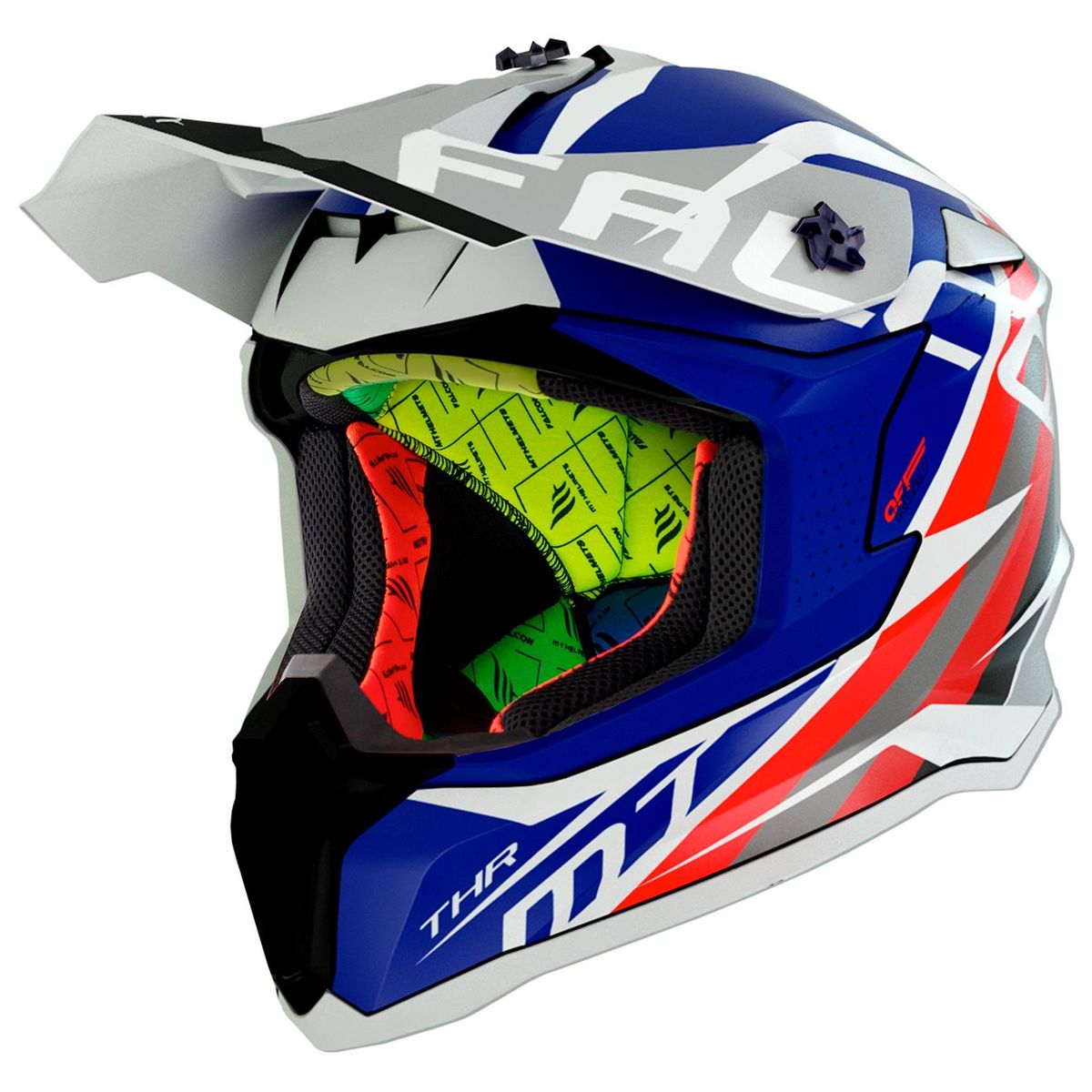 MT HELMETS - CASCO MOTO MT FALCON THR AZUL BRILLO TALLA M
