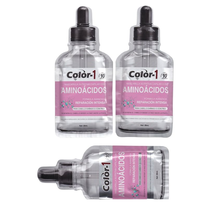 COLOR - TRATAMIENTO CAPILAR CON AMINOACIDOS X 3 SACHETS