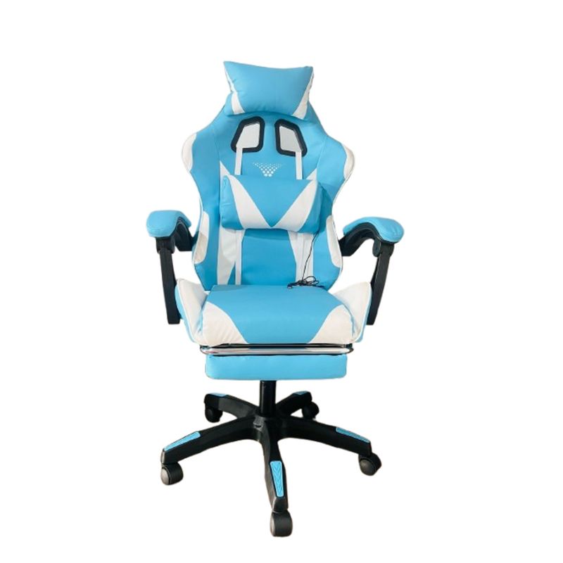 GENERICO - Silla Gamer Vibracion Lumbar Blanco