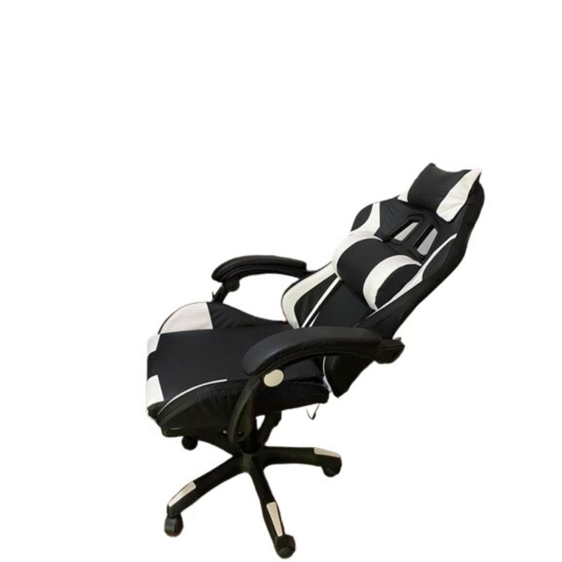GENERICO - Silla Gamer Vibracion Lumbar Negro Blanco