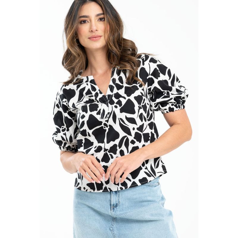 RAGGED - Blusa nova popelina Blanco Ragged