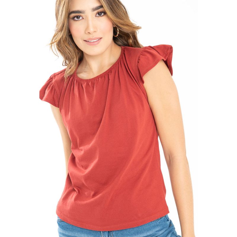 RAGGED - Blusa carla cotton Cobre Ragged