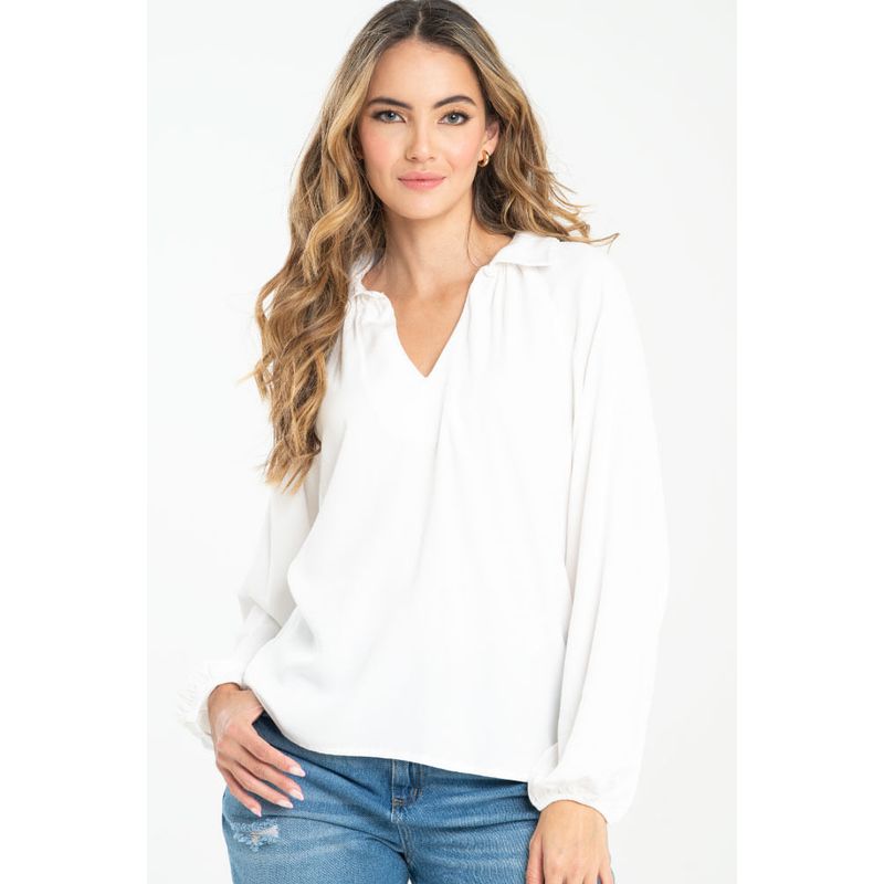 RAGGED - Blusa belice Blanco crudo Ragged