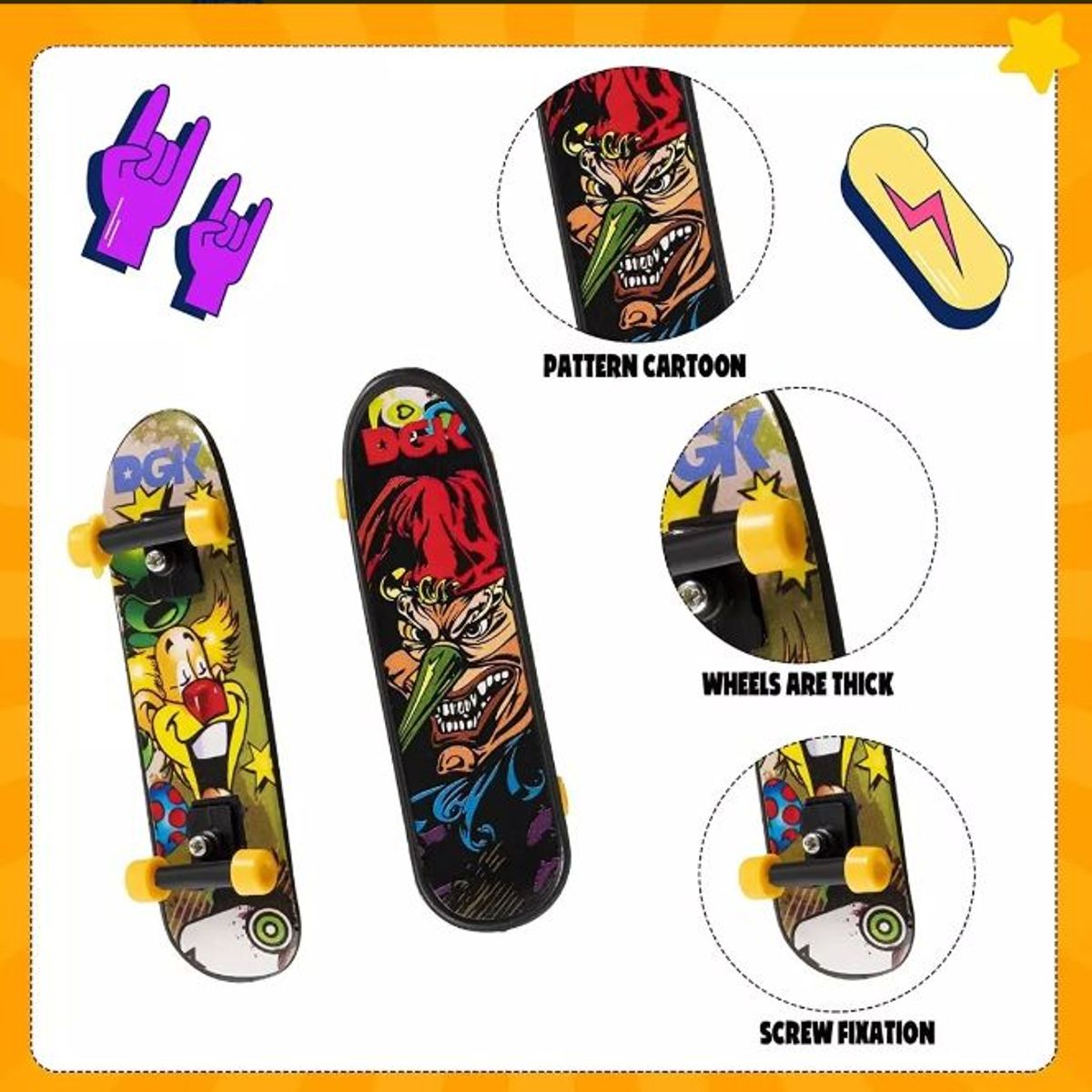 GENERICO - 15 Patineta Mini De Dedos + 1 Bicicleta D Dedos Skate Biker