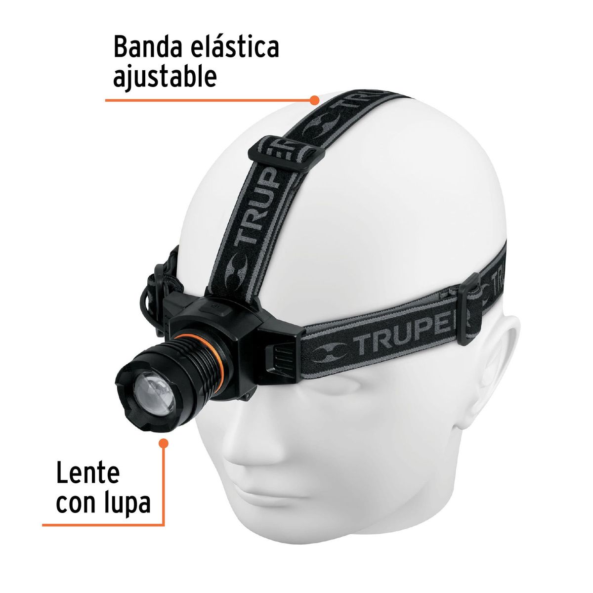 TRUPER - Linterna de minero 1 LED 340 lm recargable Truper 16716