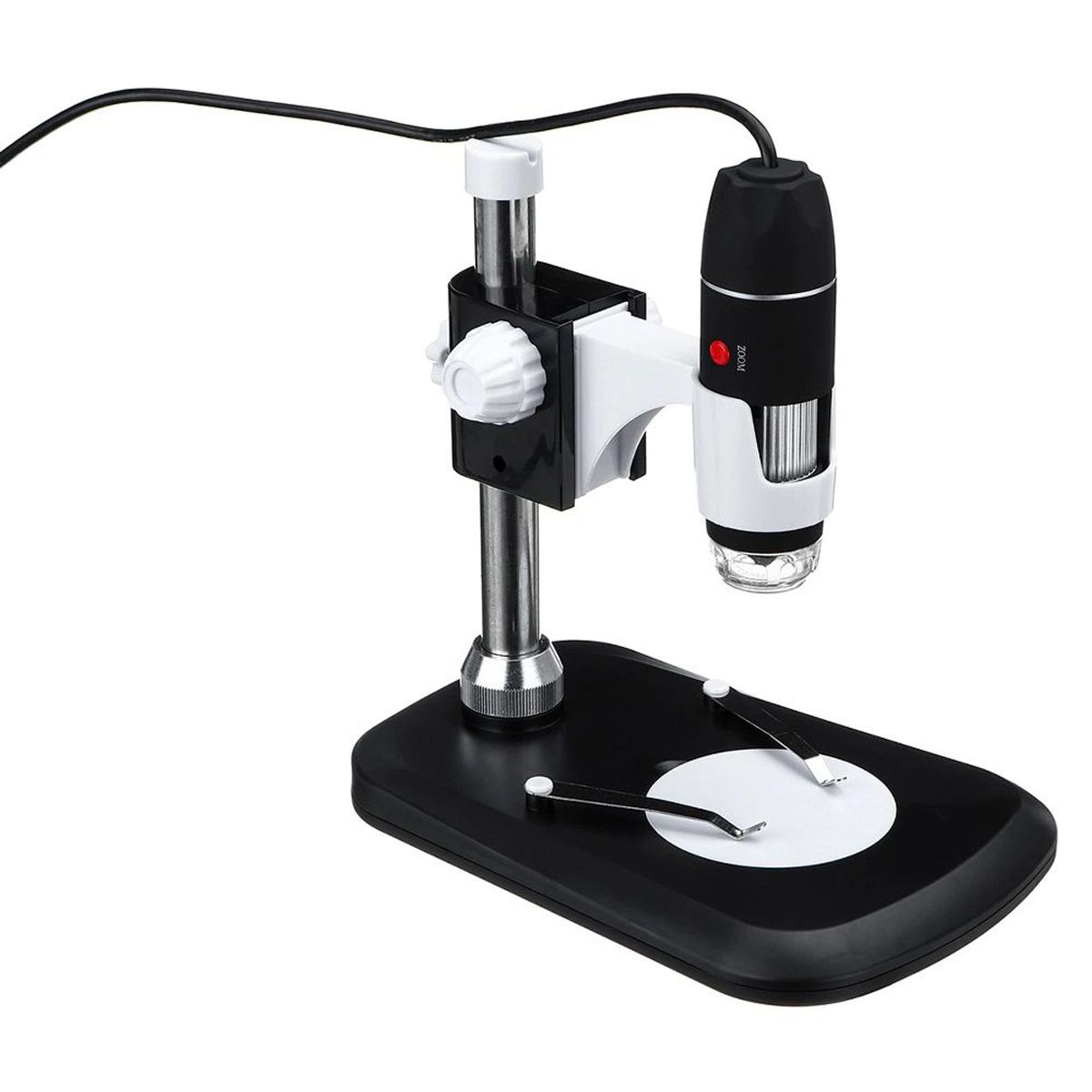 GENERICO - Microscopio 1600x Con Base Capilografo Usb Led