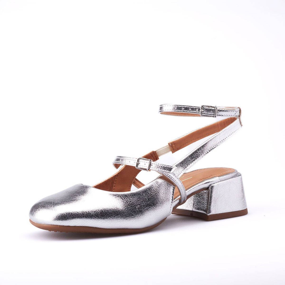 VIZZANO - Tacón Bajo Plata Vizzano