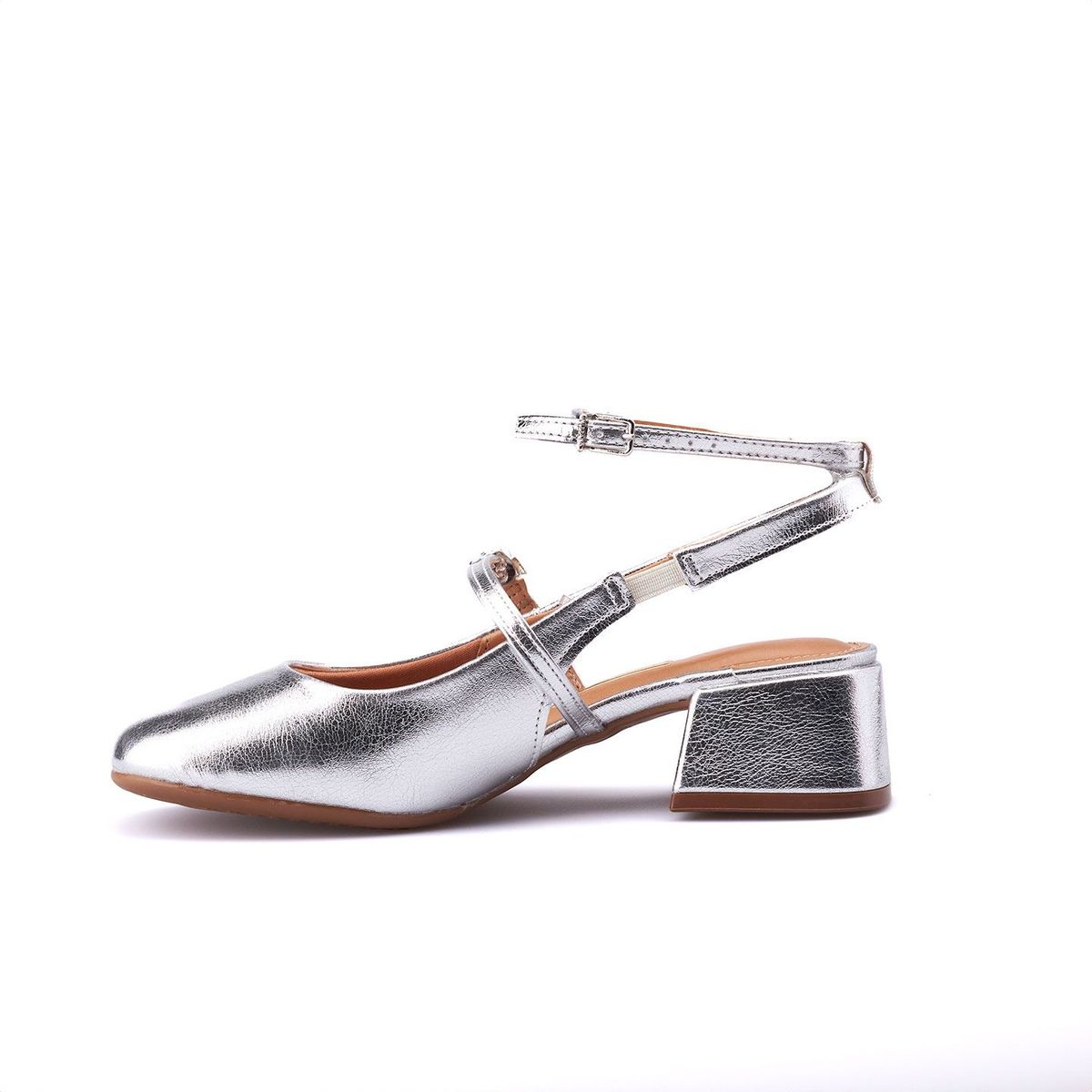 VIZZANO - Tacón Bajo Plata Vizzano