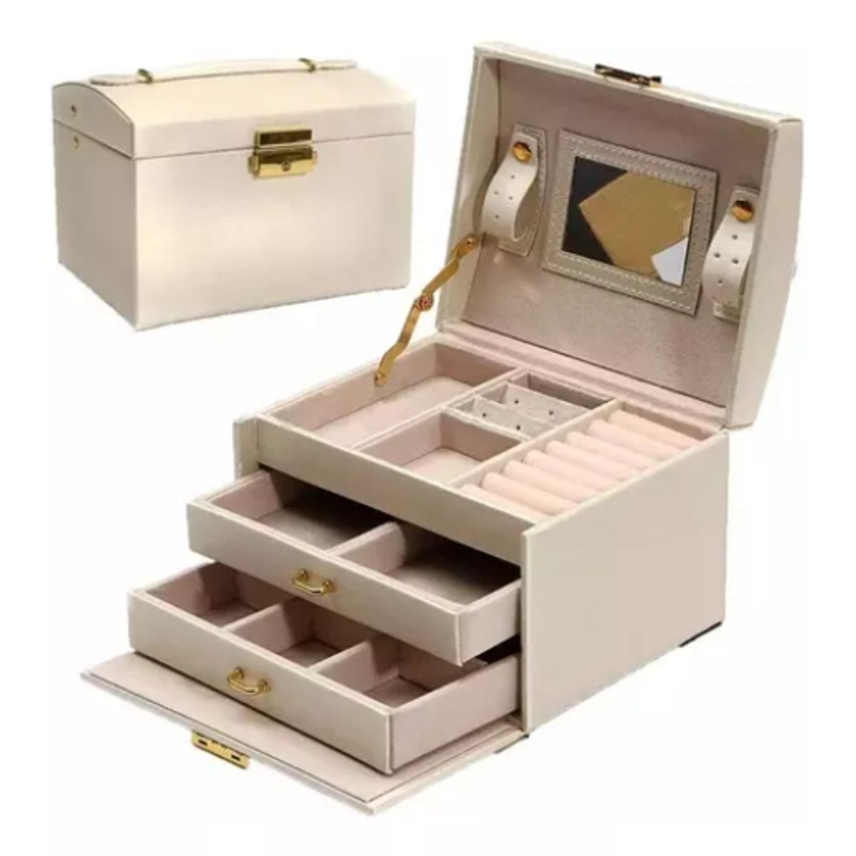 GENERICO - joyero baúl 3 niveles COLOR DISPONIBLE EN BODEGA