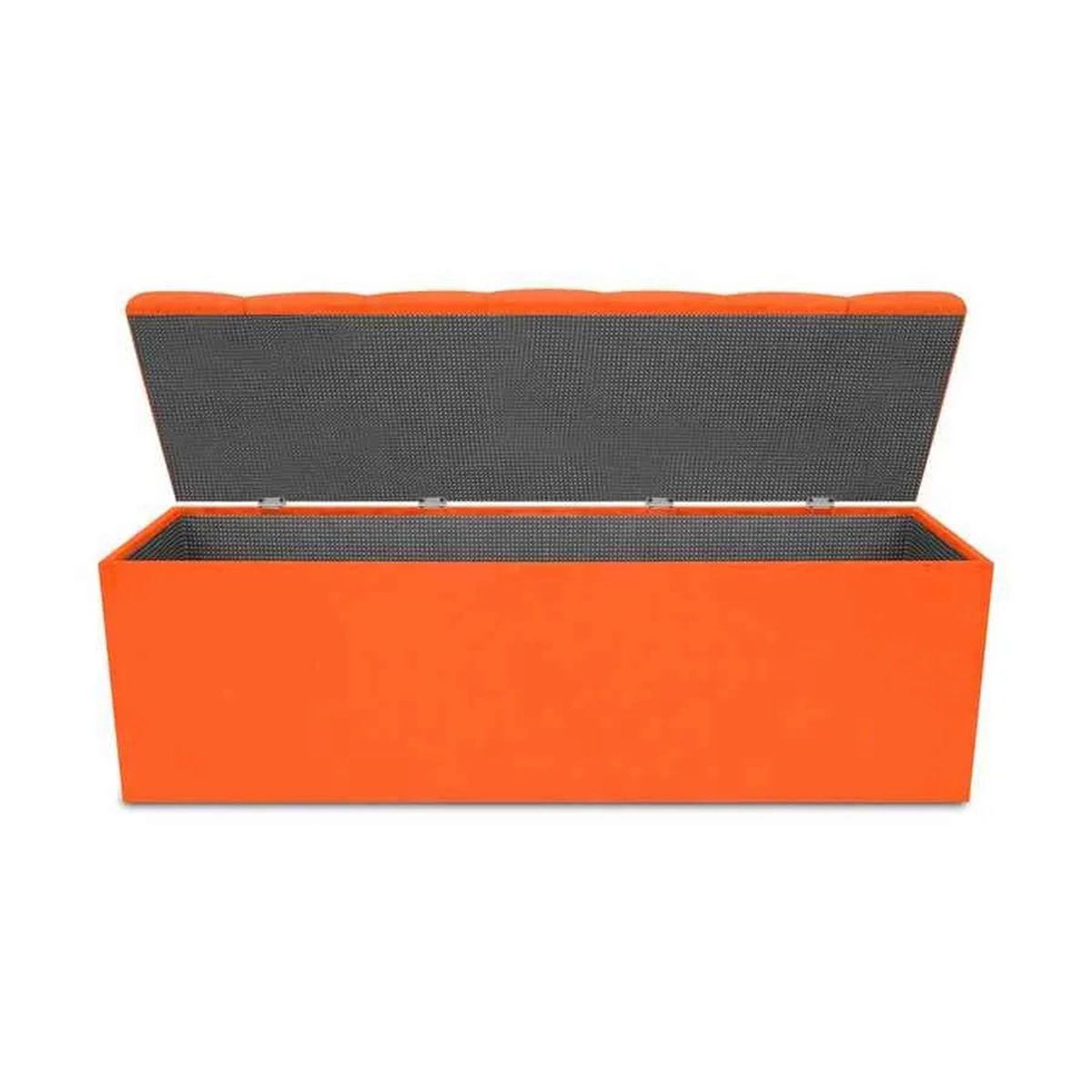 MAGIC CLASS - PUFF BAÚL ZAPATERO DIAMOND 90X50X40 MICROFIBRA NARANJA