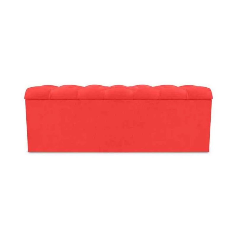 MAGIC CLASS - PUFF BAÚL ZAPATERO DIAMOND 100X50X40 MICROFIBRA ROJO