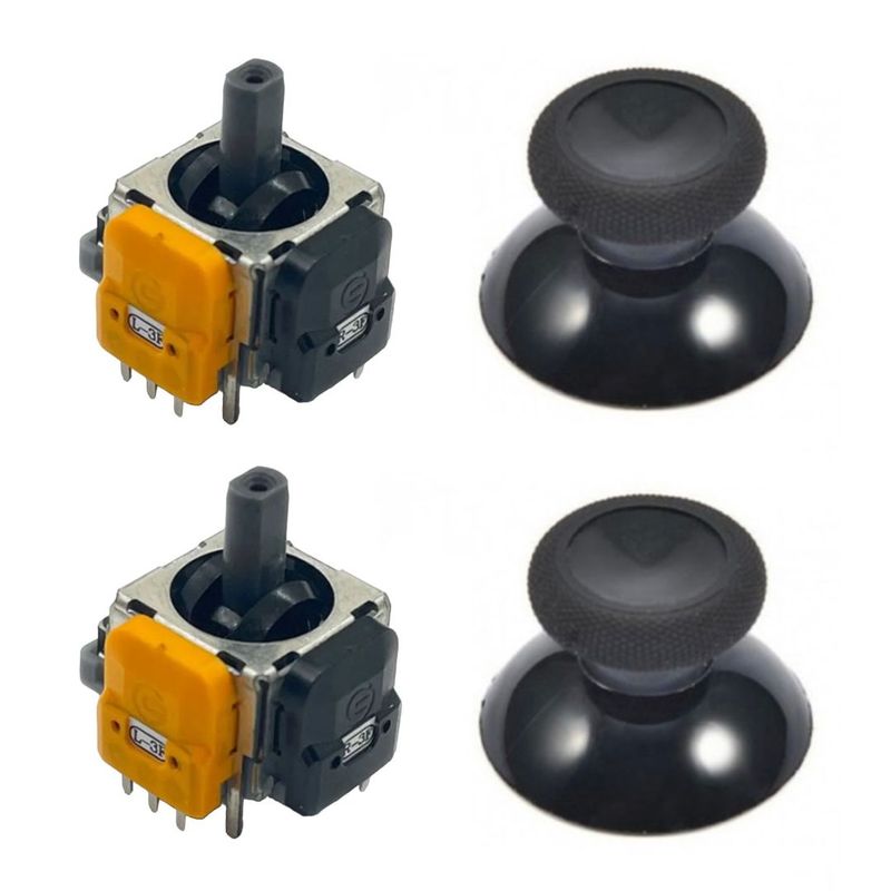 GENERICO - 2 Joystick Magneticos Anti- Drift + 2 Capuchas Compatible Con Xbox