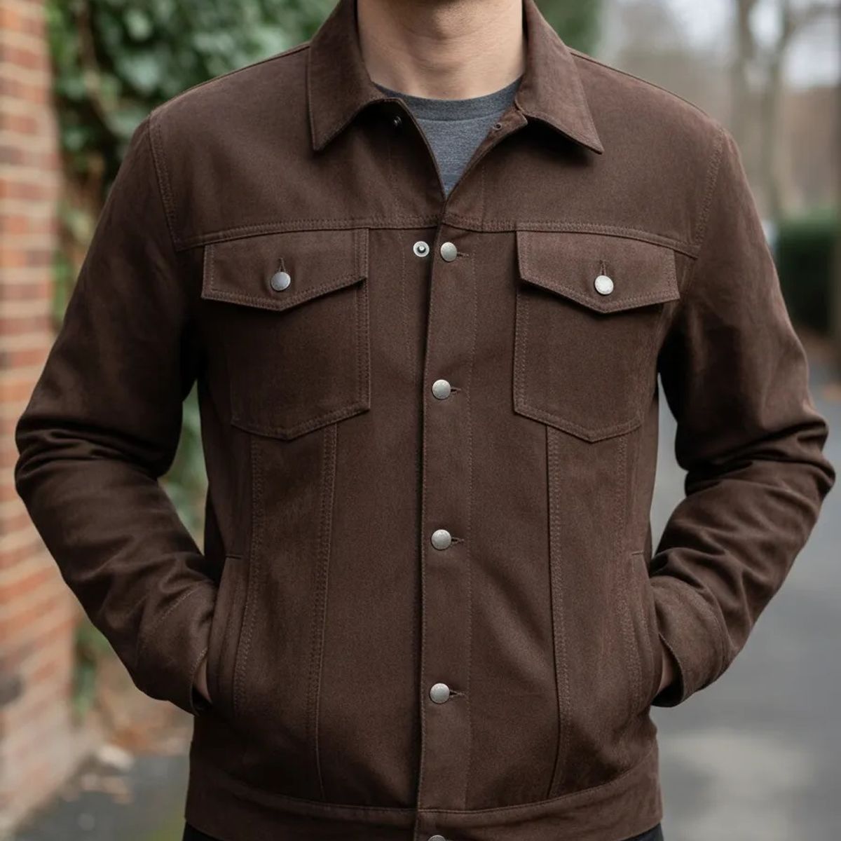 THE CLOTHING COMPANY - Chaqueta Hombre Gamuza Sintética Forrada