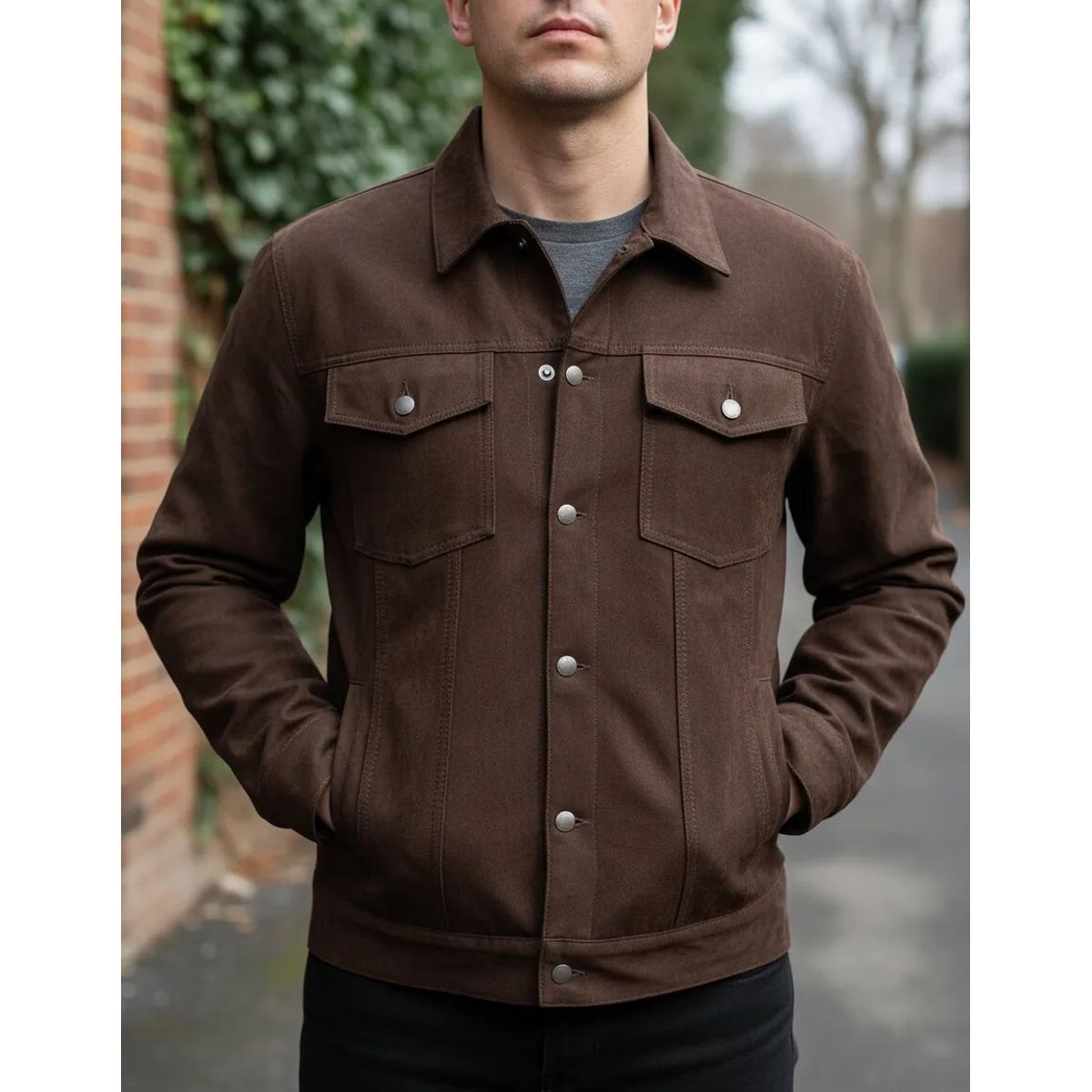 THE CLOTHING COMPANY - Chaqueta Hombre Gamuza Sintética Forrada