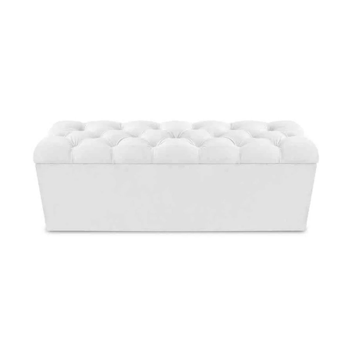 MAGIC CLASS - PUFF BAÚL ZAPATERO DIAMOND 120X50X40 MICROFIBRA BLANCO